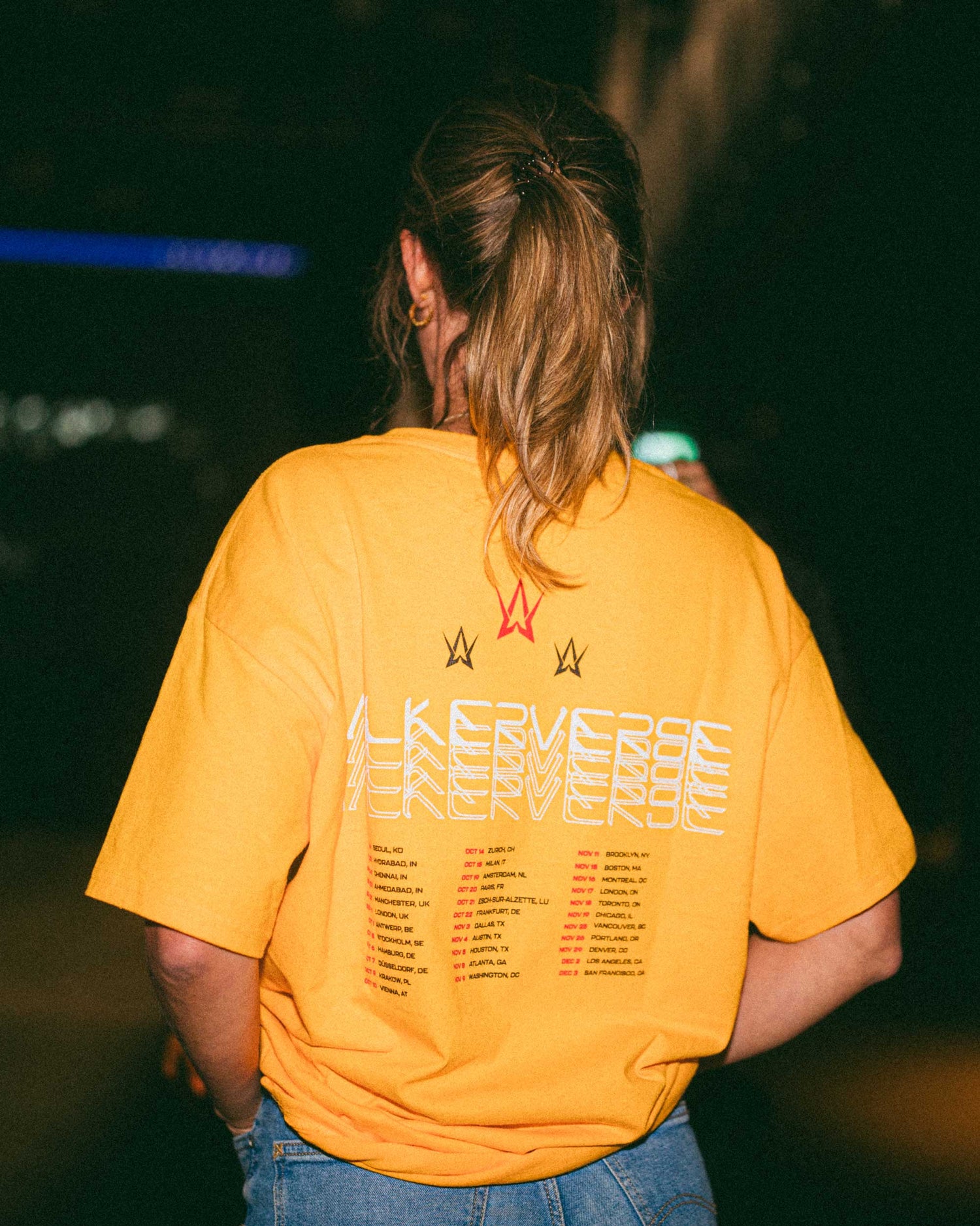 "WALKERVERSE THE TOUR" Yellow T-shirt Hoodie ALAN WALKER | STORE 